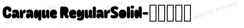 Caraque RegularSolid字体转换